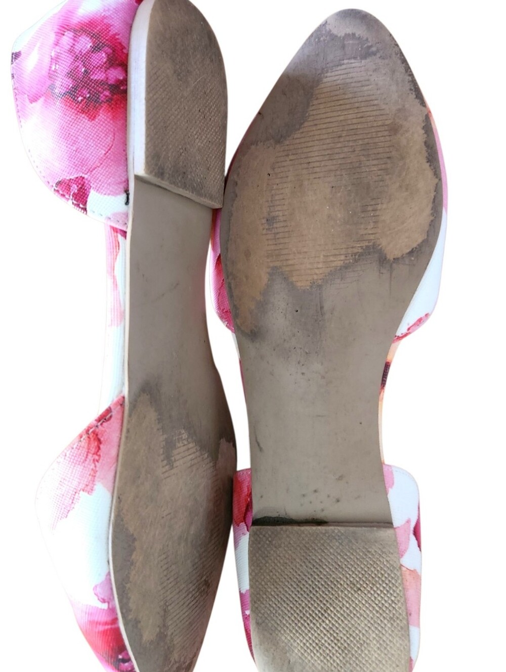 JustFab Steal The Show Pink Floral D'Orsay Flats Slip-Ons w/Box Women's Size 8.5 - Picture 11 of 15